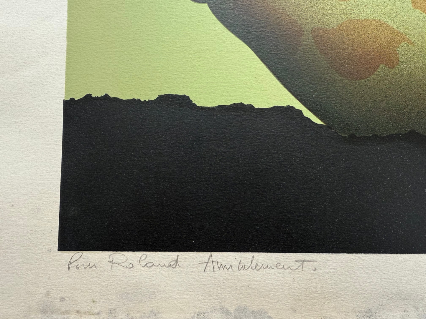 Jean Paul DONADINI : Le cygne et le coquillage - Lithographie Originale Signée et Dédicacée