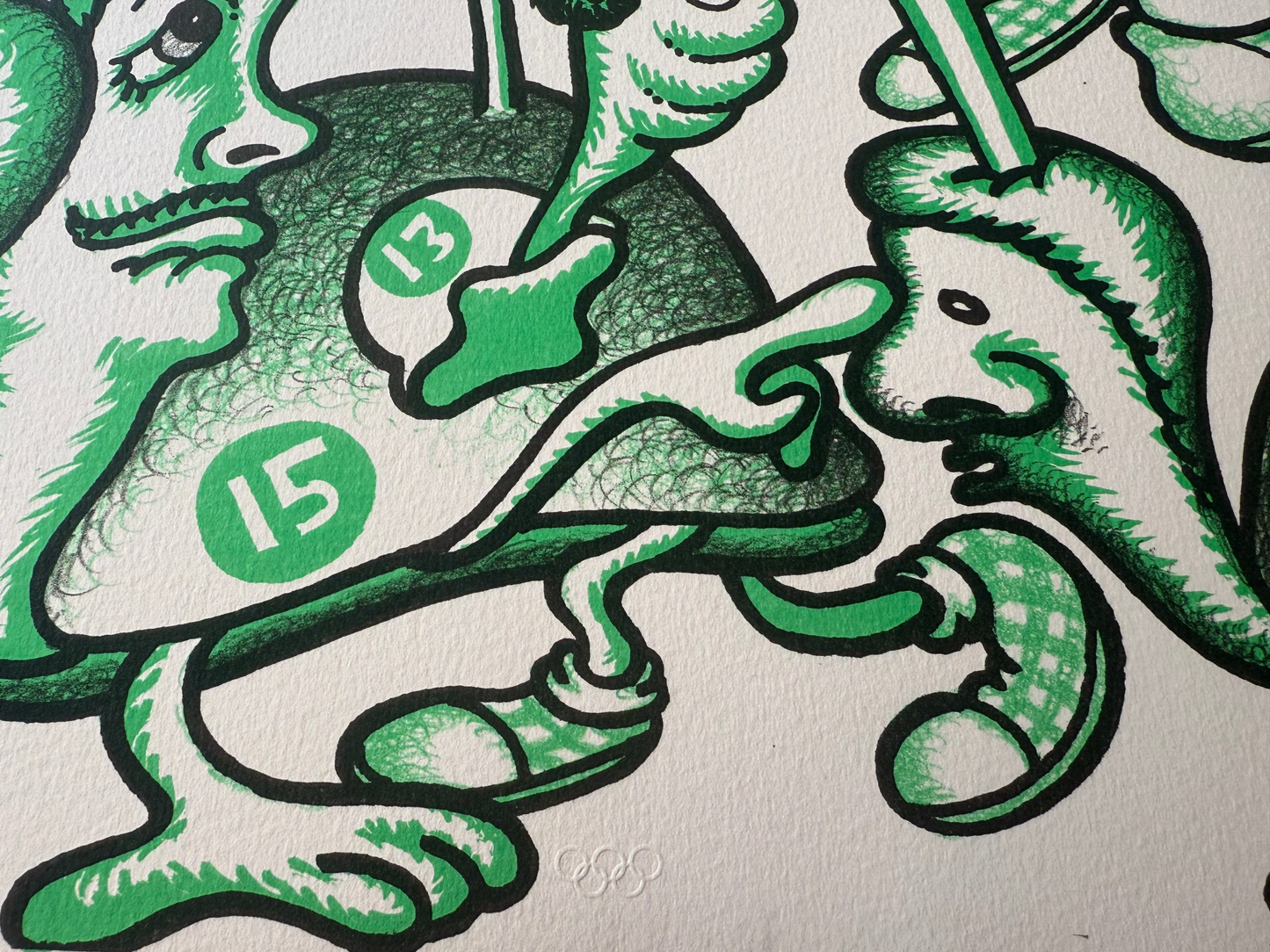 Peter SAUL : Les athlètes des JO - Lithographie originale signée