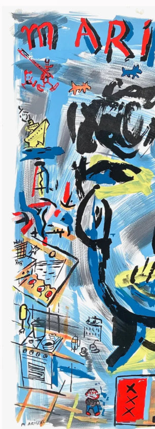 Javier MARISCAL : Portrait d'homme - Affiche originale signée