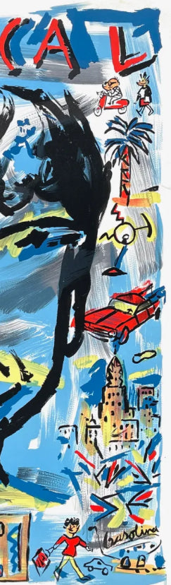 Javier MARISCAL : Portrait d'homme - Affiche originale signée