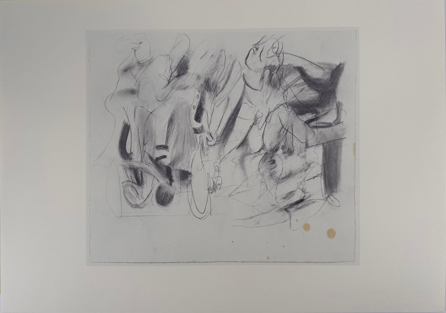 Willem DE KOONING : Cycliste fauve - Lithographie