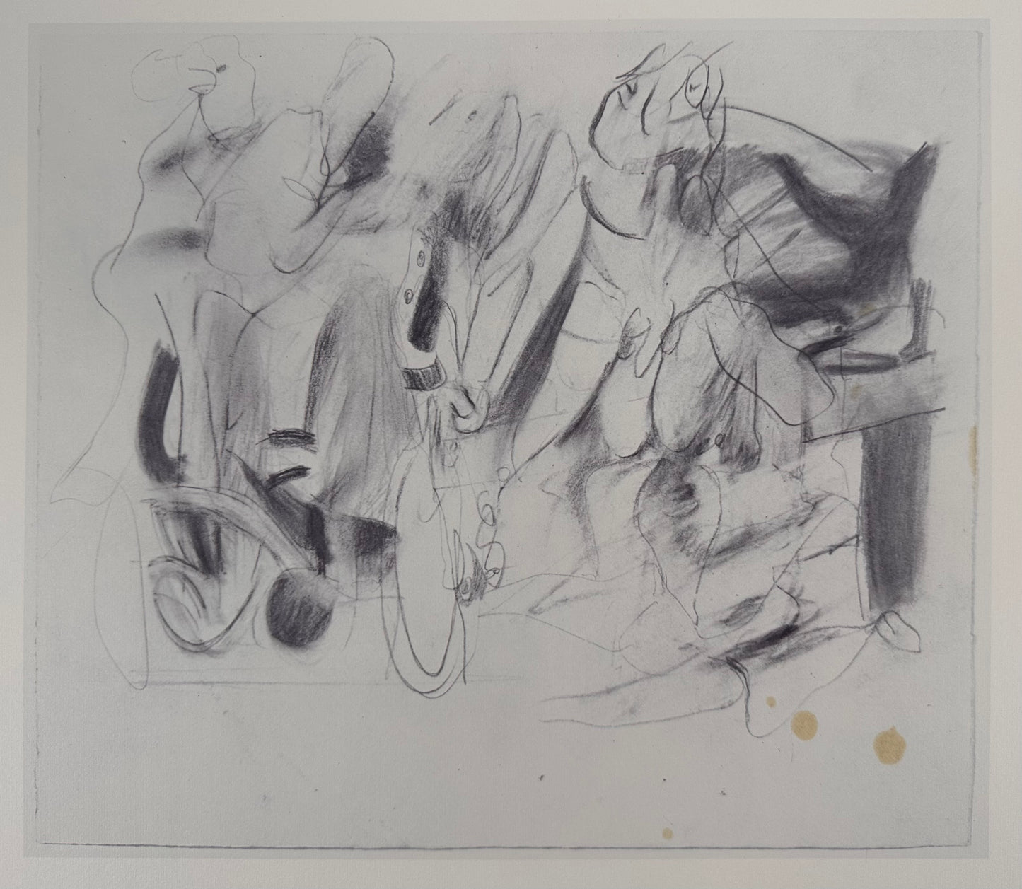 Willem DE KOONING : Cycliste fauve - Lithographie
