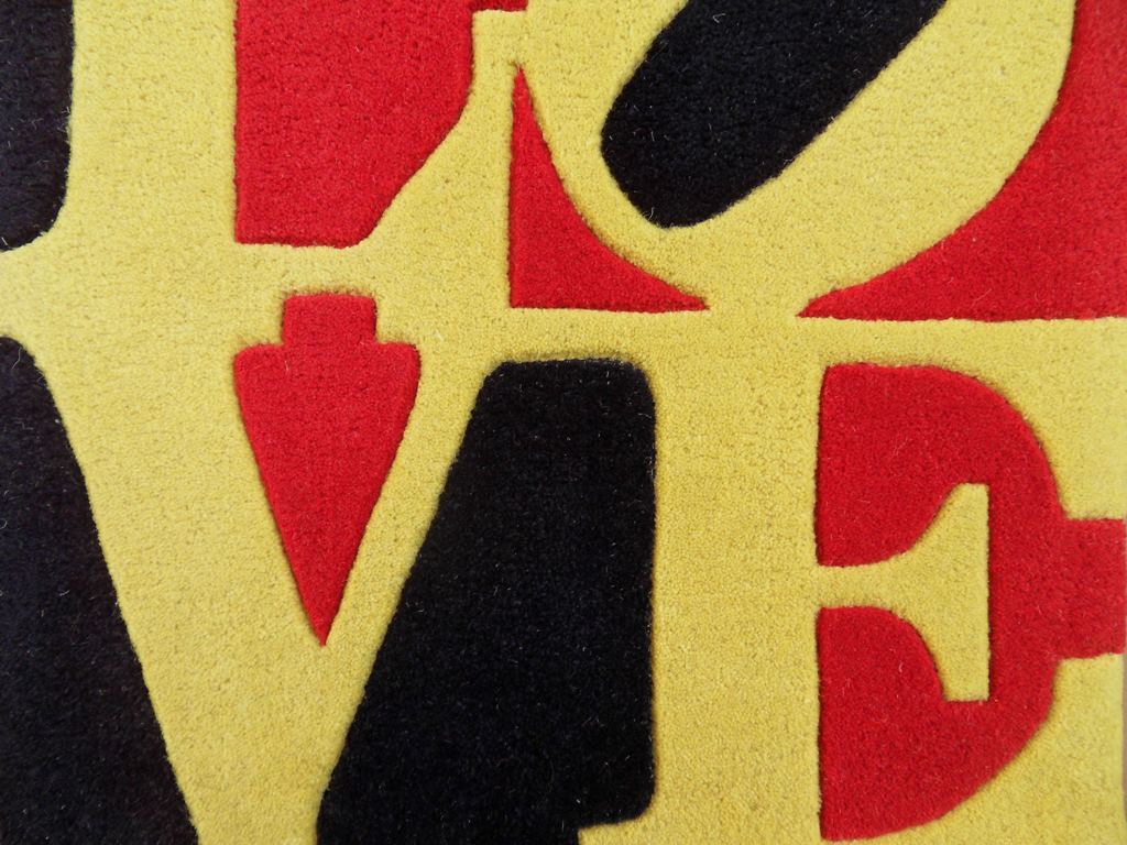 Robert INDIANA : Liebe LOVE - Tapisserie signée