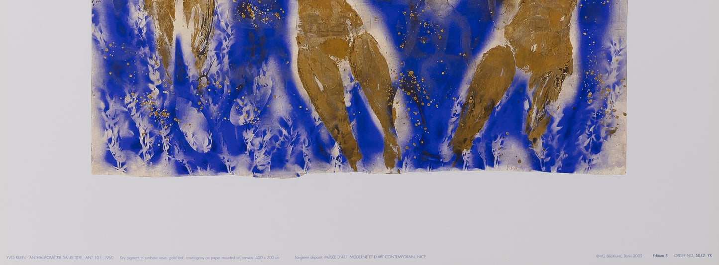 Yves KLEIN : Anthropométrie dorée - Affiche originale