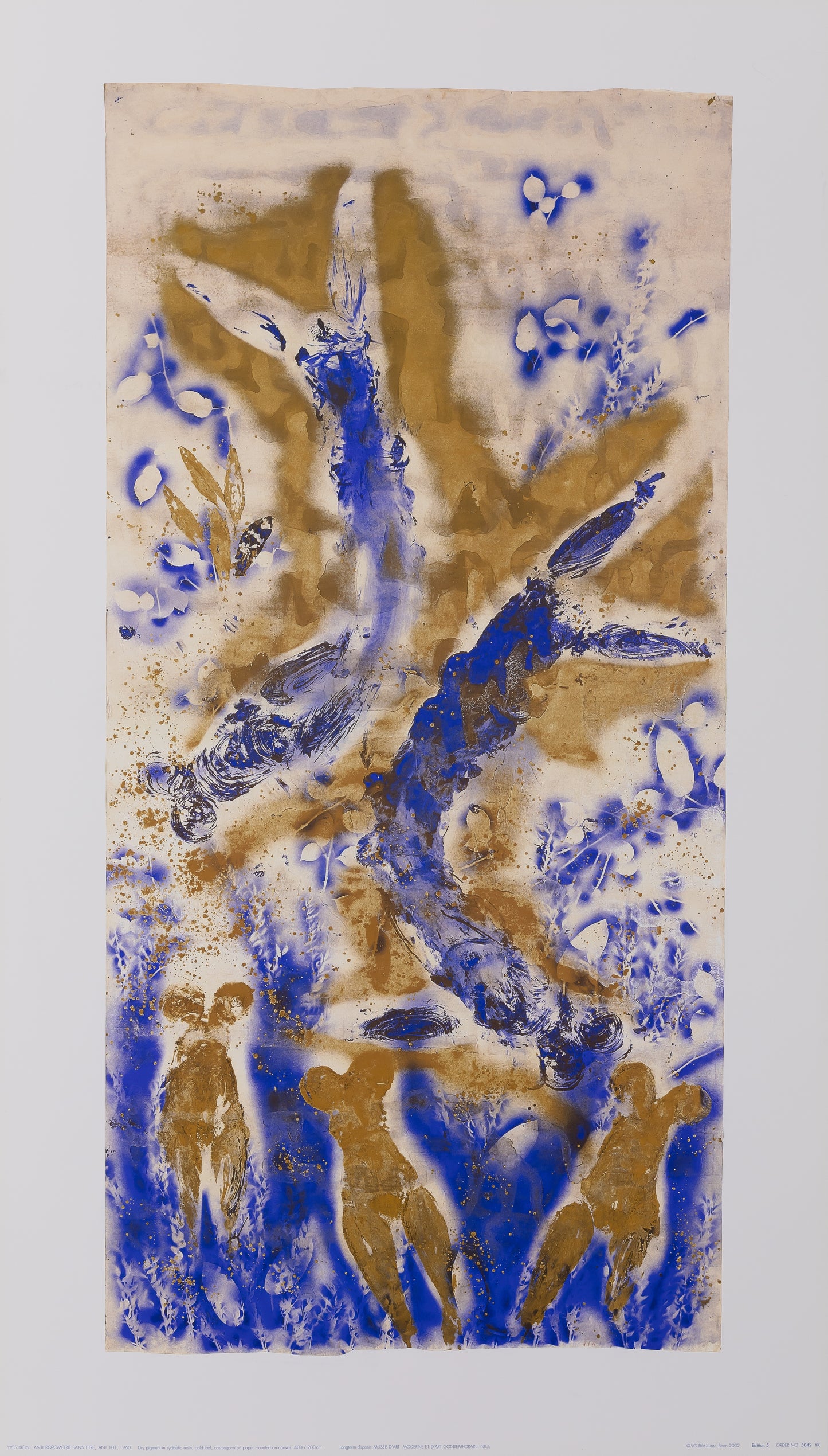 Yves KLEIN : Anthropométrie dorée - Affiche originale