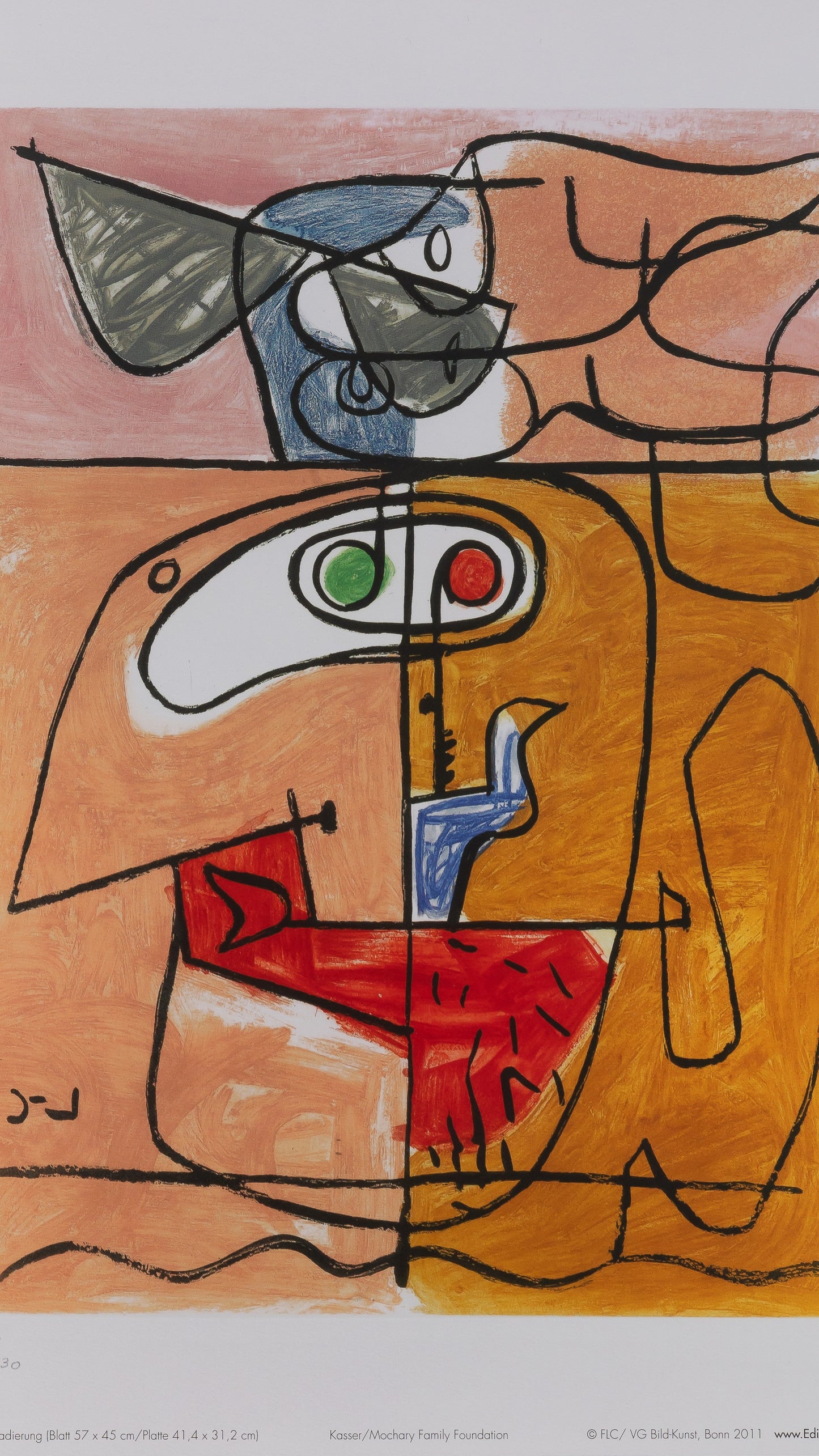 LE CORBUSIER : Jeune fille - Affiche en couleurs