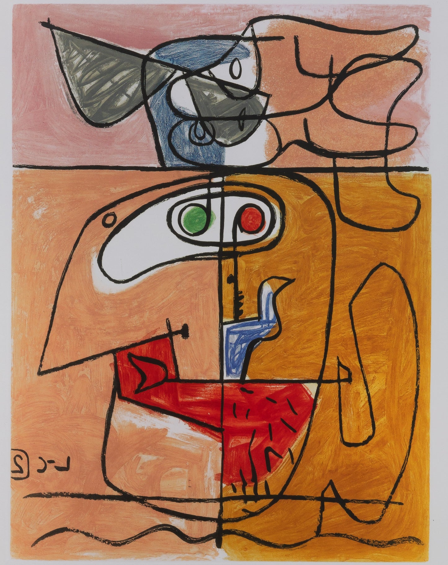 LE CORBUSIER : Jeune fille - Affiche en couleurs