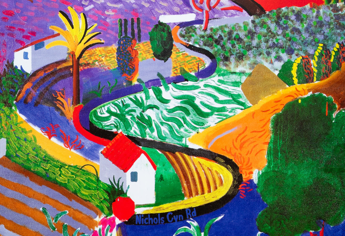 David HOCKNEY : Nichols Canyon - Affiche originale en couleurs