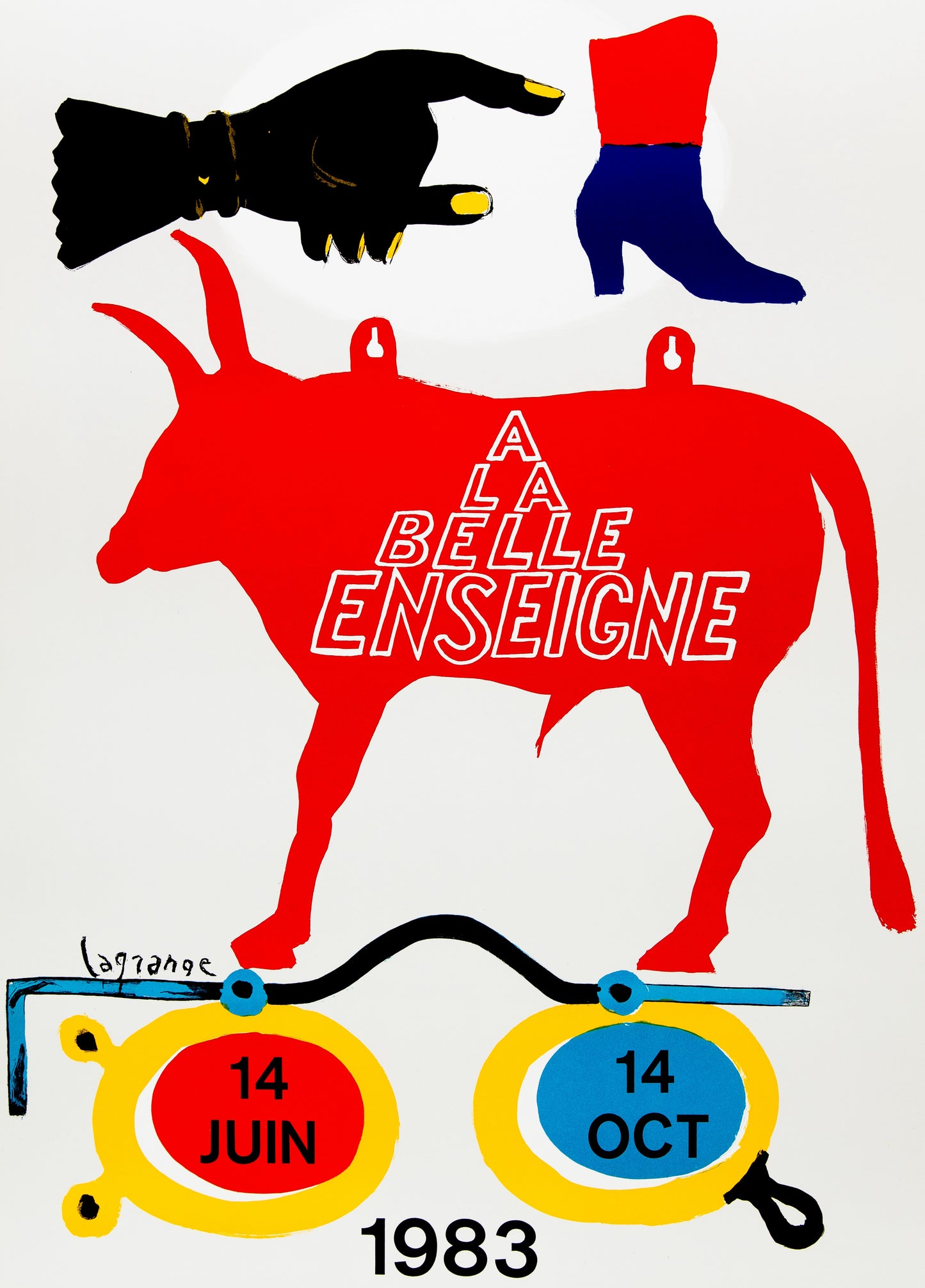 Jacques LAGRANGE : A la belle enseigne - Affiche originale signée