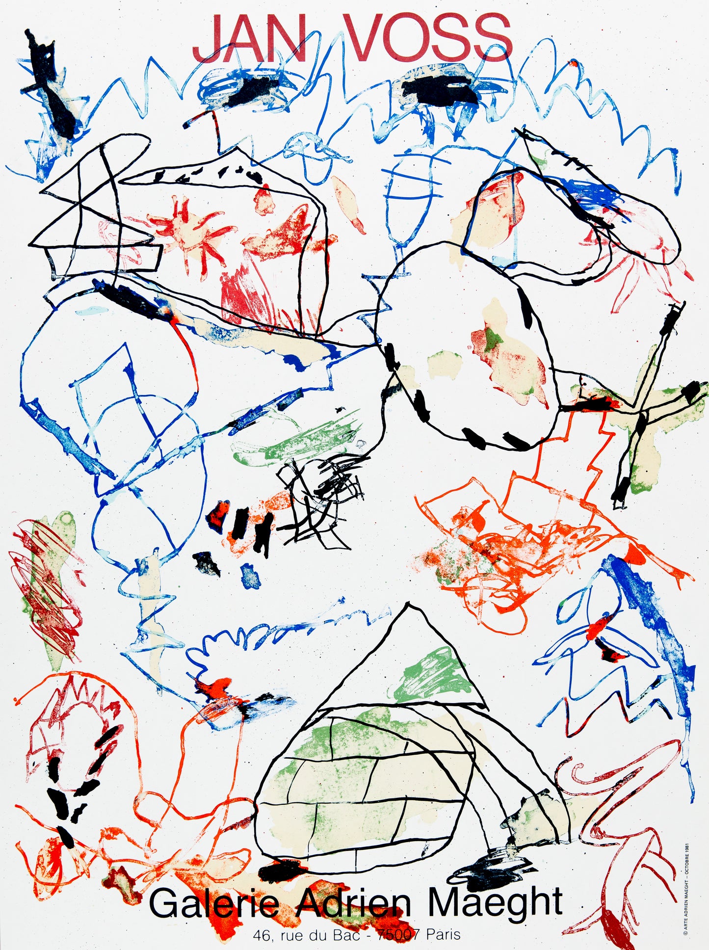 Jan VOSS : Abstraction - Lithographie originale