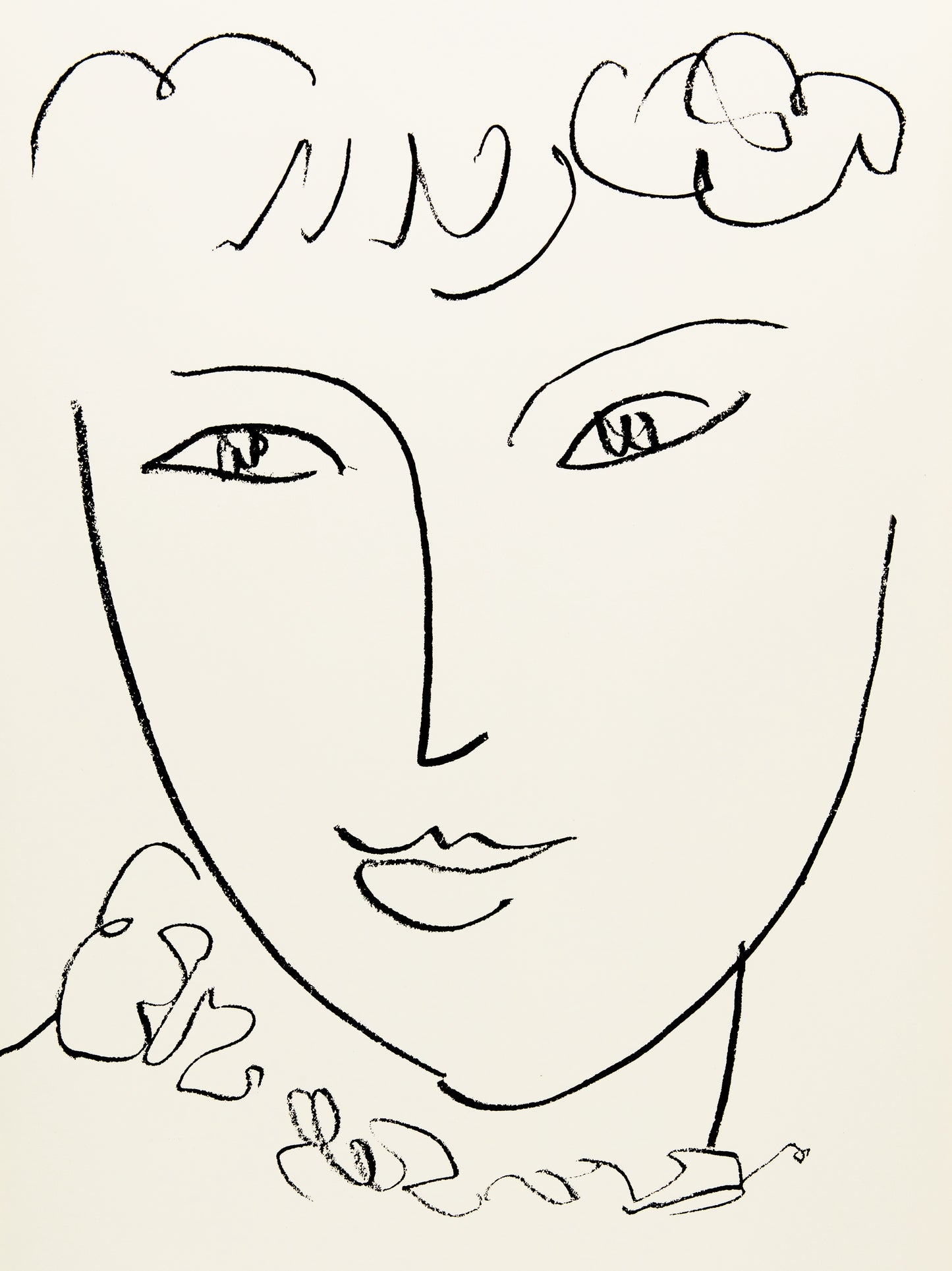 Henri MATISSE - Visage souriant - Affiche