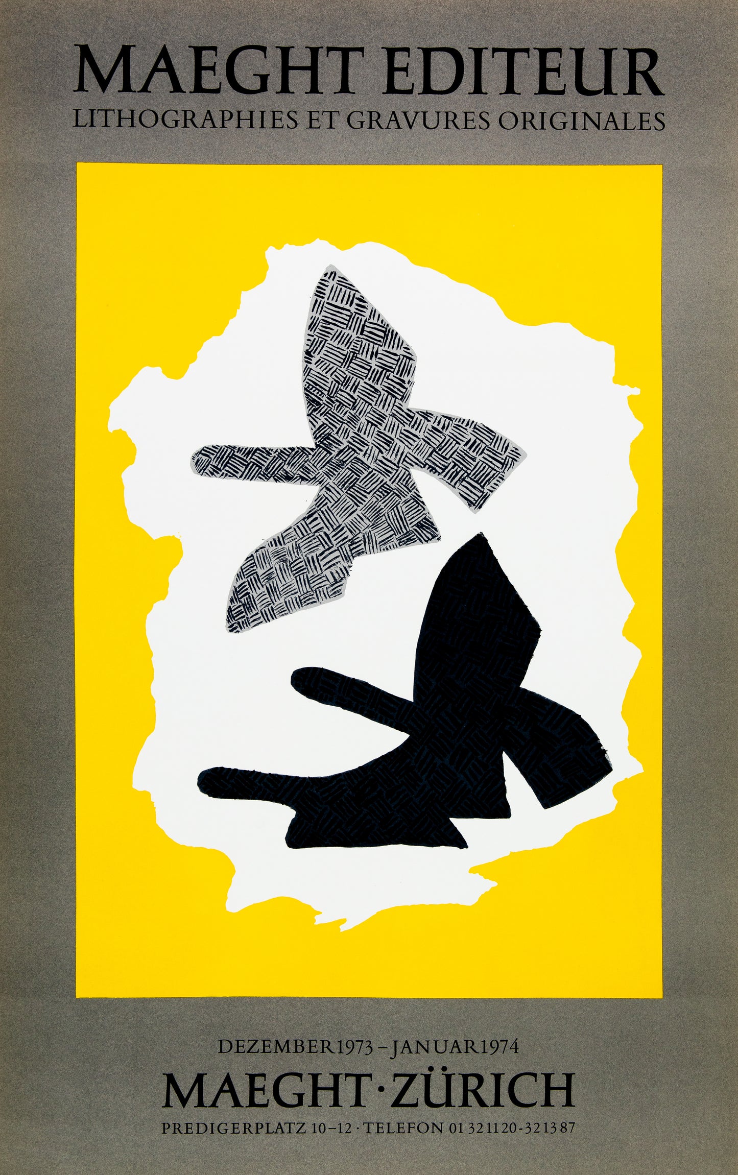 Georges BRAQUE : Zurich - Affiche originale en couleurs