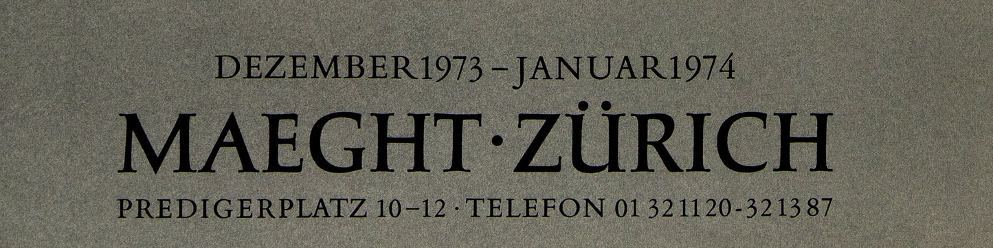 Georges BRAQUE : Zurich - Affiche originale en couleurs