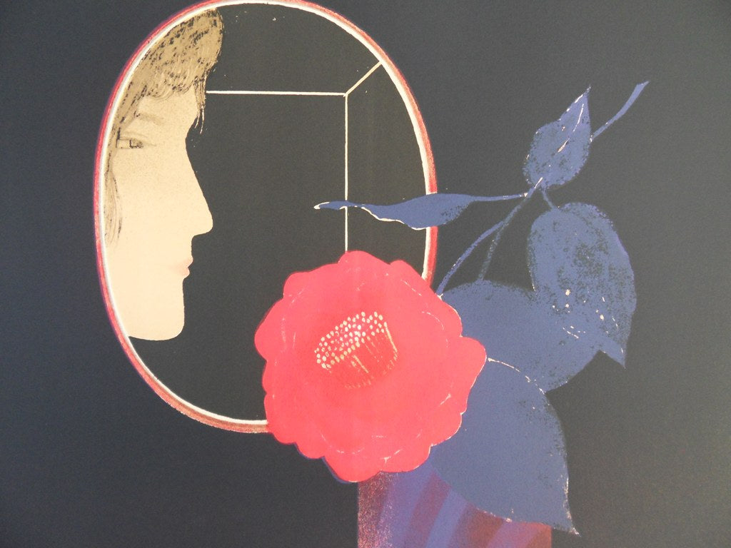 Pierre GARCIA FONS : Femme à la rose - Lithographie originale signée