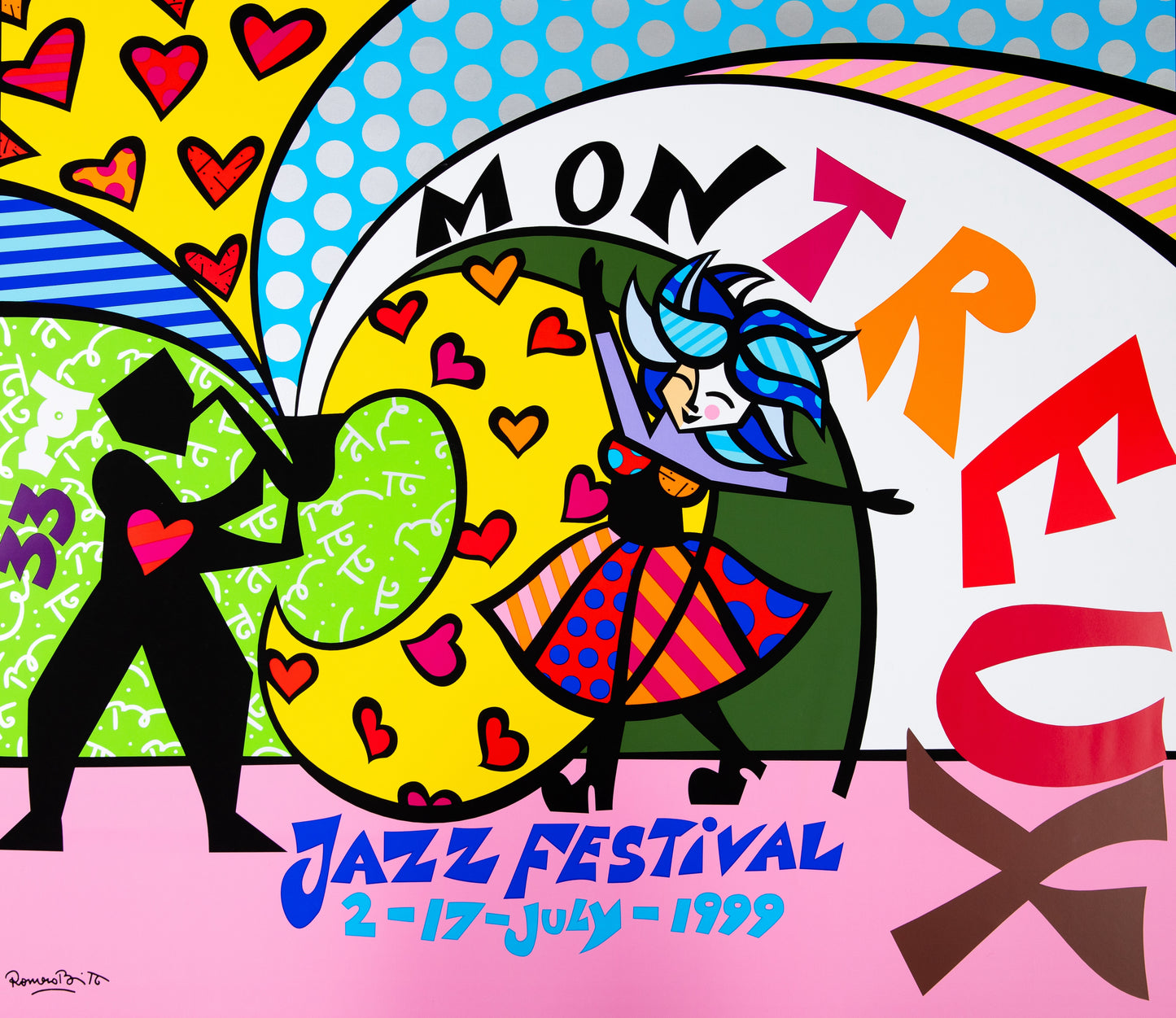 Romero BRITTO : Montreux Jazz Festival - Sérigraphie originale signée