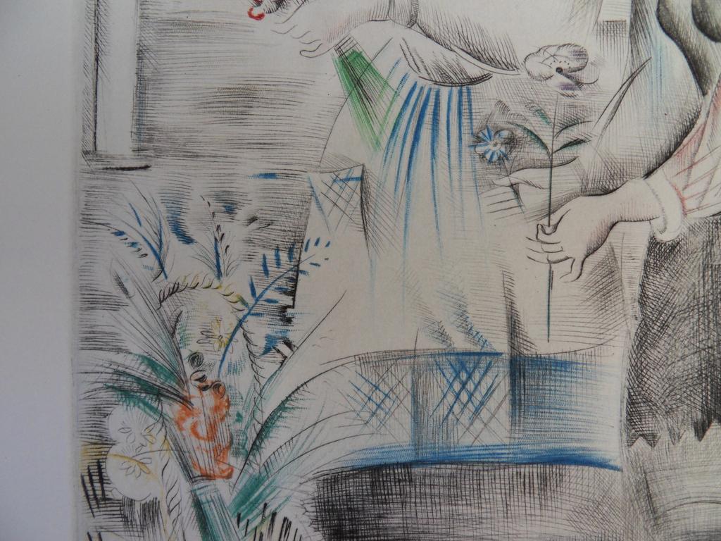 Mily POSSOZ : Les fleuristes - Eau-forte originale signée