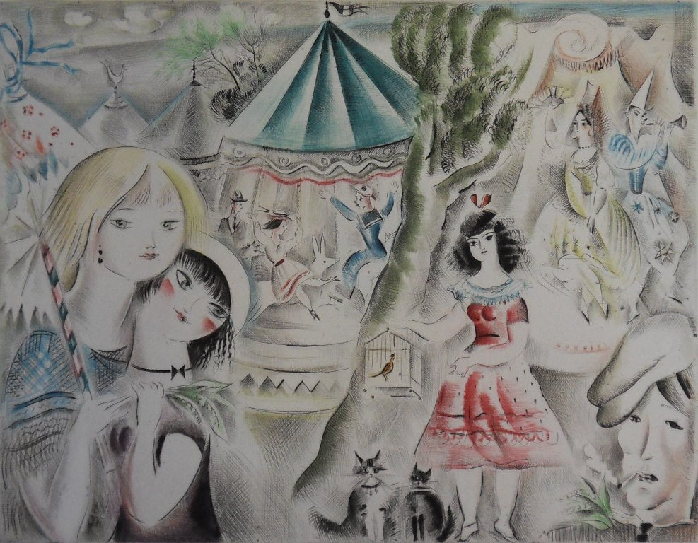 Mily POSSOZ : La fête foraine - Eau-forte originale signée