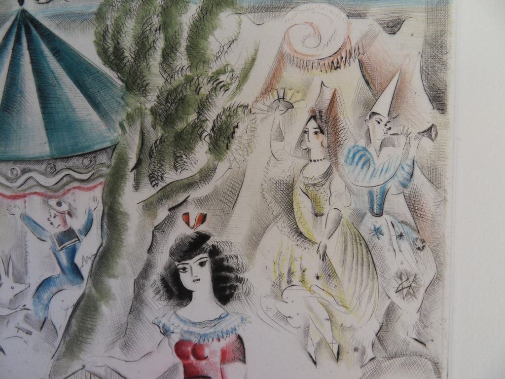 Mily POSSOZ : La fête foraine - Eau-forte originale signée