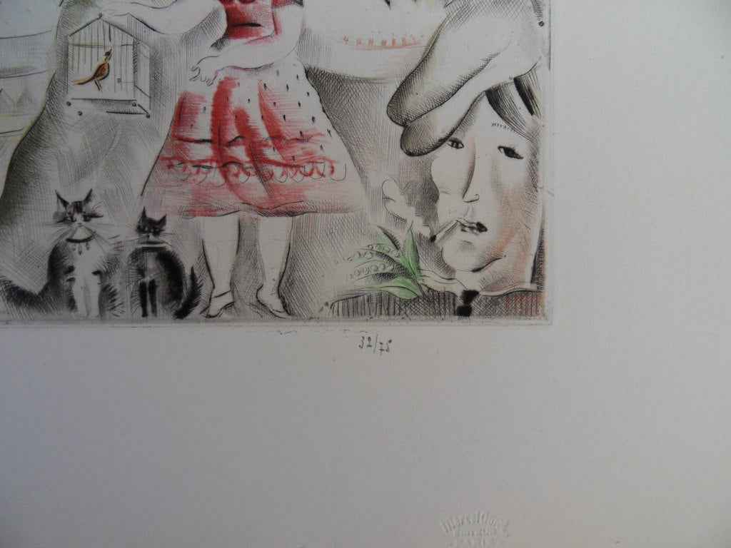 Mily POSSOZ : La fête foraine - Eau-forte originale signée