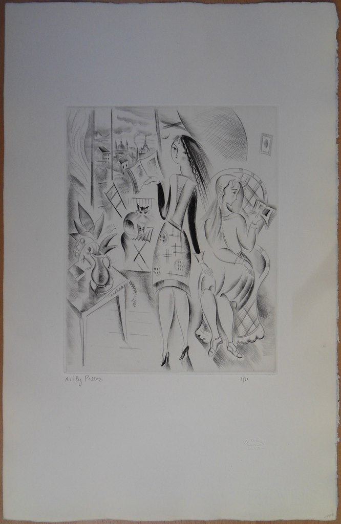 Mily POSSOZ : Les lectrices - Gravure originale signée