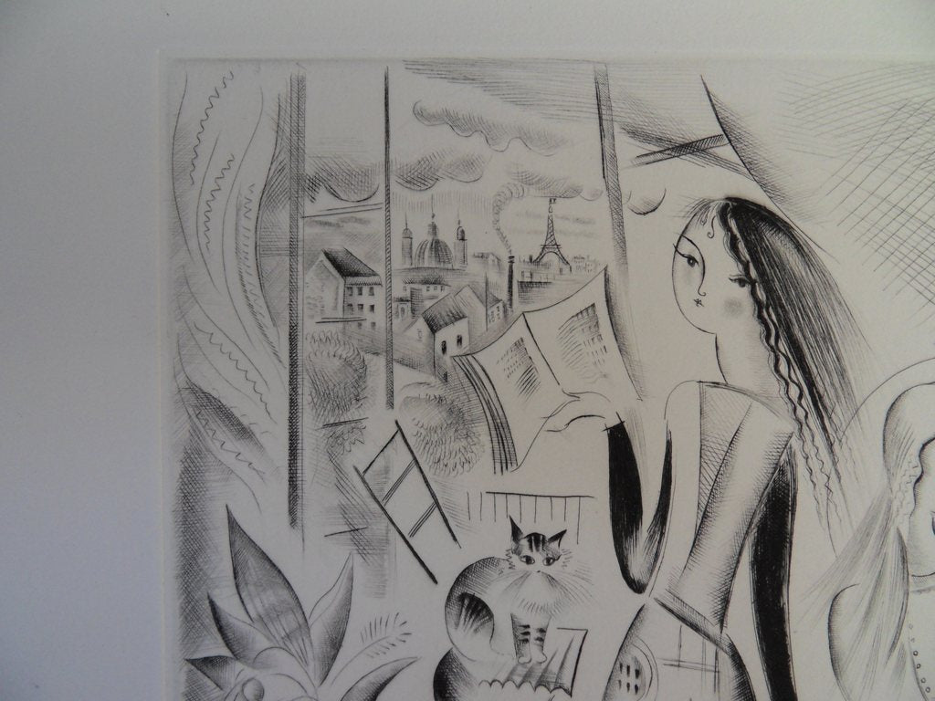 Mily POSSOZ : Les lectrices - Gravure originale signée