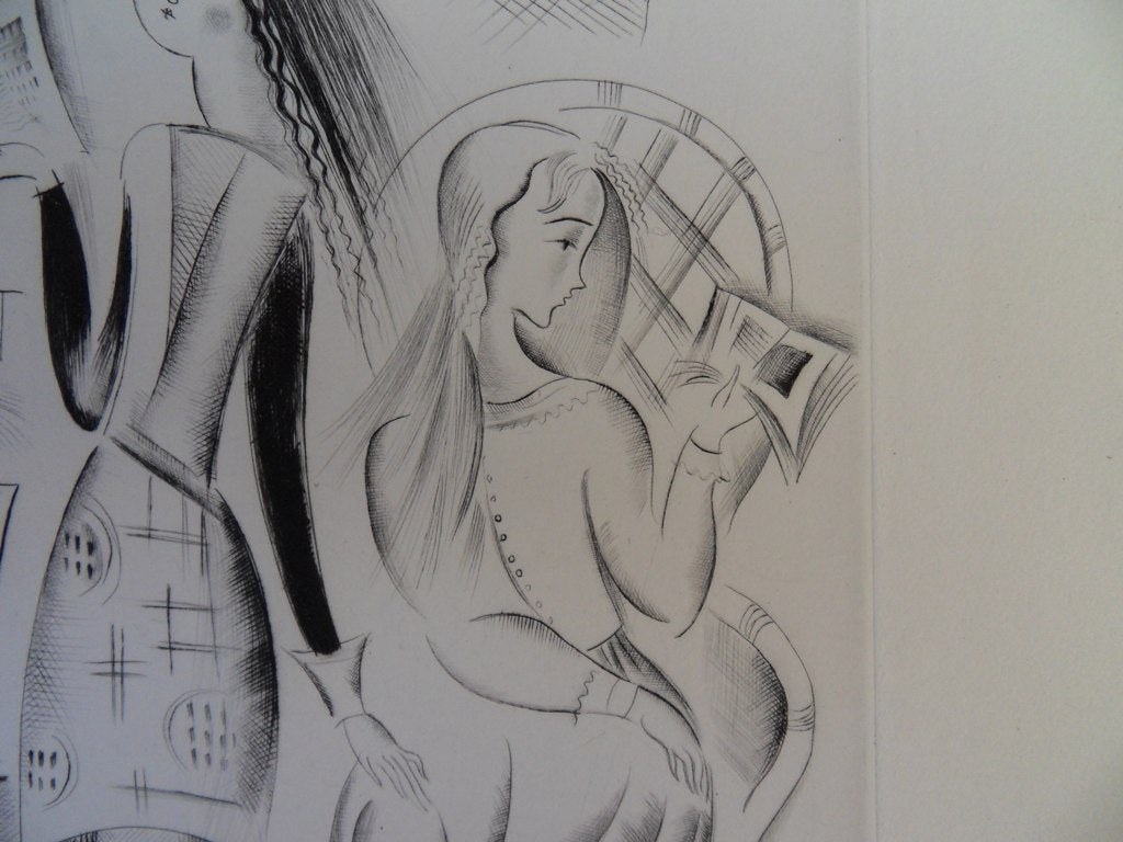Mily POSSOZ : Les lectrices - Gravure originale signée