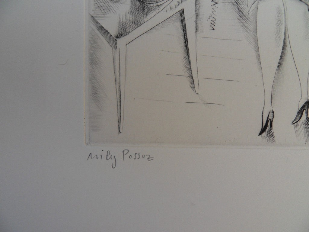 Mily POSSOZ : Les lectrices - Gravure originale signée
