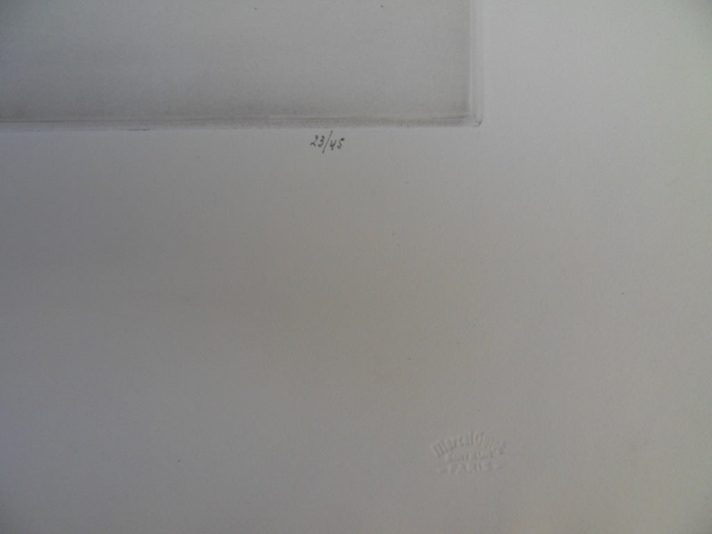 Mily POSSOZ : L'Enfant et le papillon - Gravure originale signée