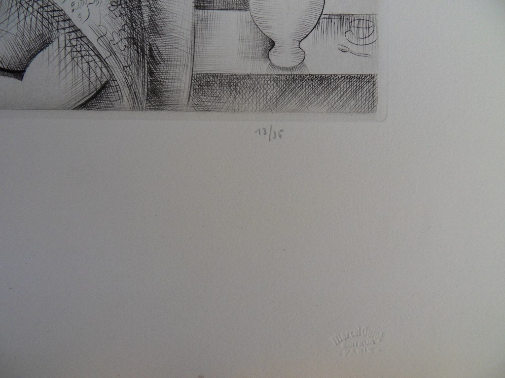 Mily POSSOZ : L'Eglise de Fontenay - Gravure originale signée