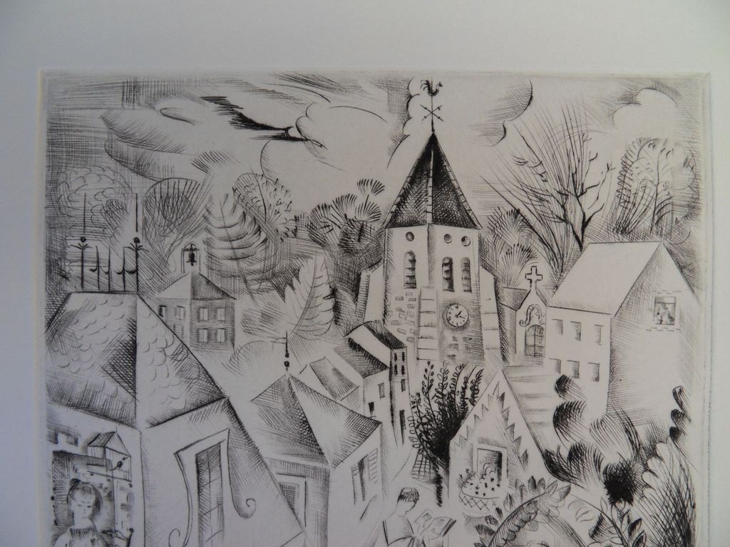 Mily POSSOZ : Fontenay - Gravure originale signée