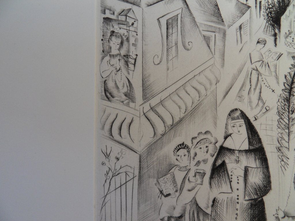 Mily POSSOZ : Fontenay - Gravure originale signée