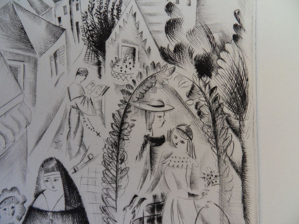 Mily POSSOZ : Fontenay - Gravure originale signée