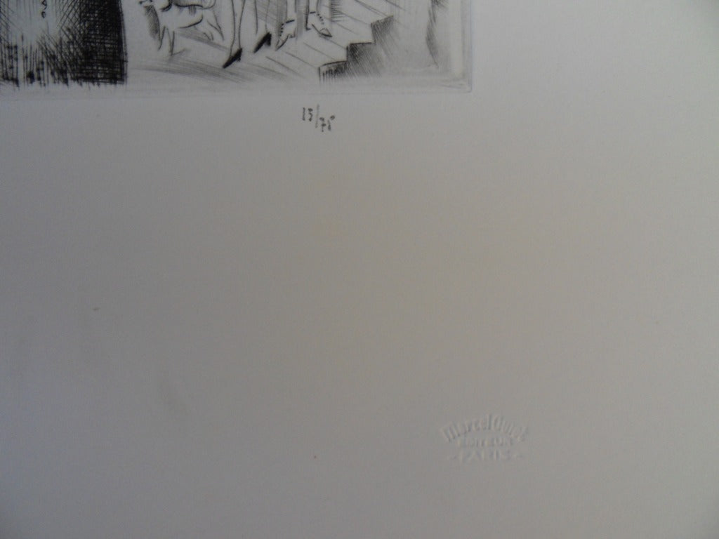 Mily POSSOZ : Fontenay - Gravure originale signée