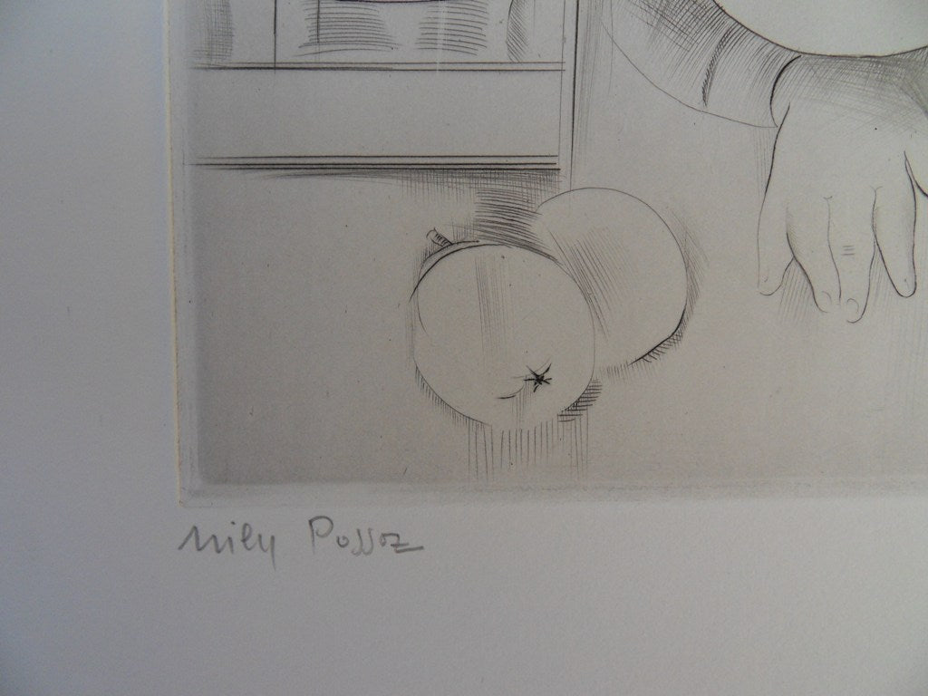 Mily POSSOZ : La cage aux oiseaux - Gravure originale signée