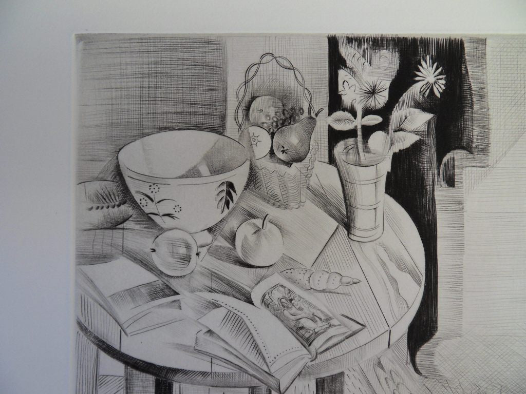 Mily POSSOZ : Le repos du chat - Gravure originale signée