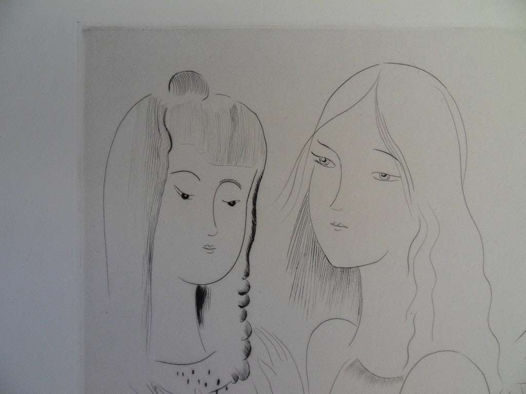 Mily POSSOZ : Les coquettes - Gravure originale