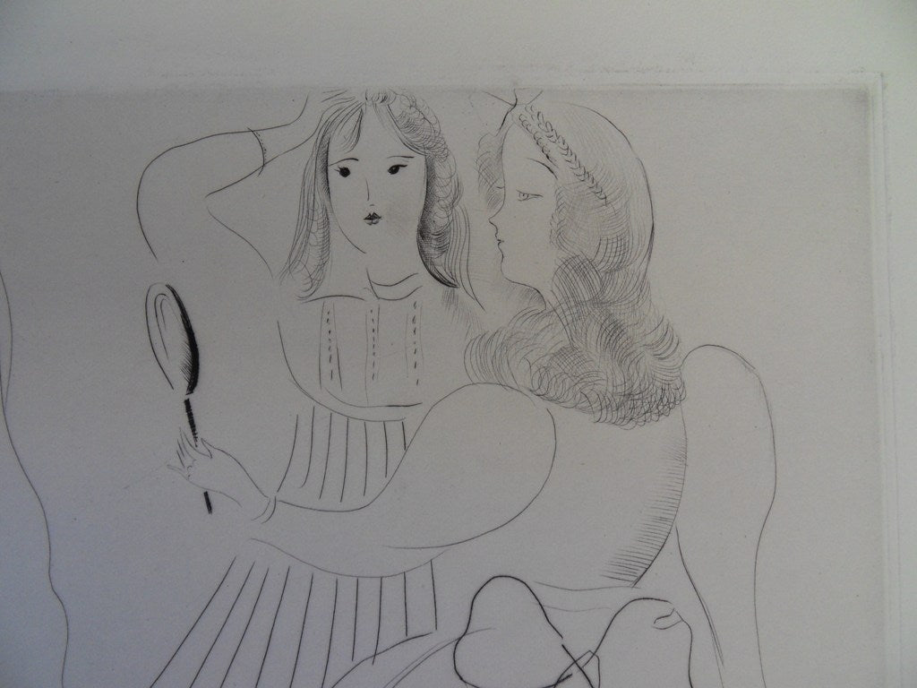 Mily POSSOZ : Les coquettes - Gravure originale