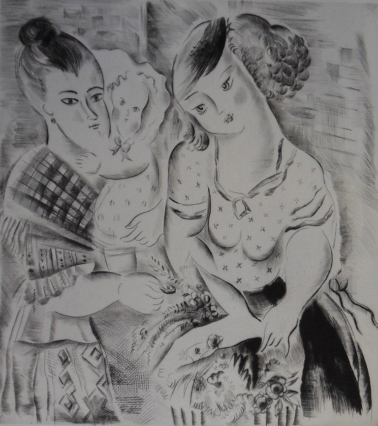 Mily POSSOZ : La fleuriste - Gravure originale signée