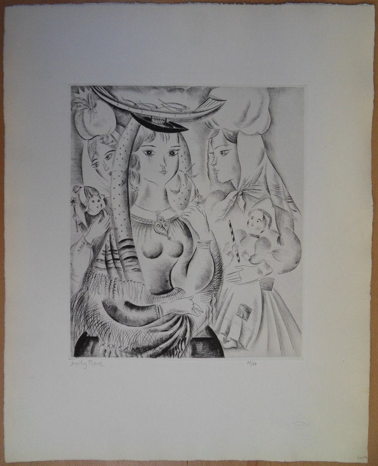 Mily POSSOZ : La fête portugaise - Gravure originale signée