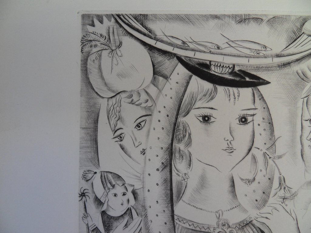 Mily POSSOZ : La fête portugaise - Gravure originale signée