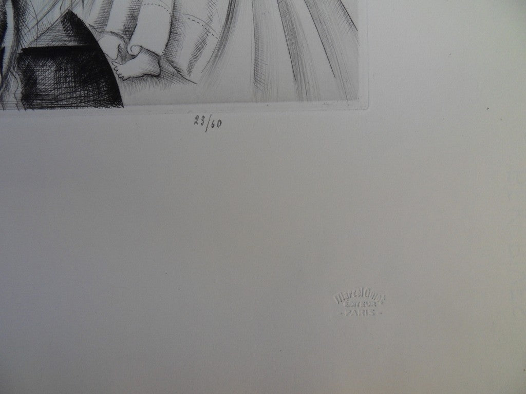 Mily POSSOZ : La fête portugaise - Gravure originale signée