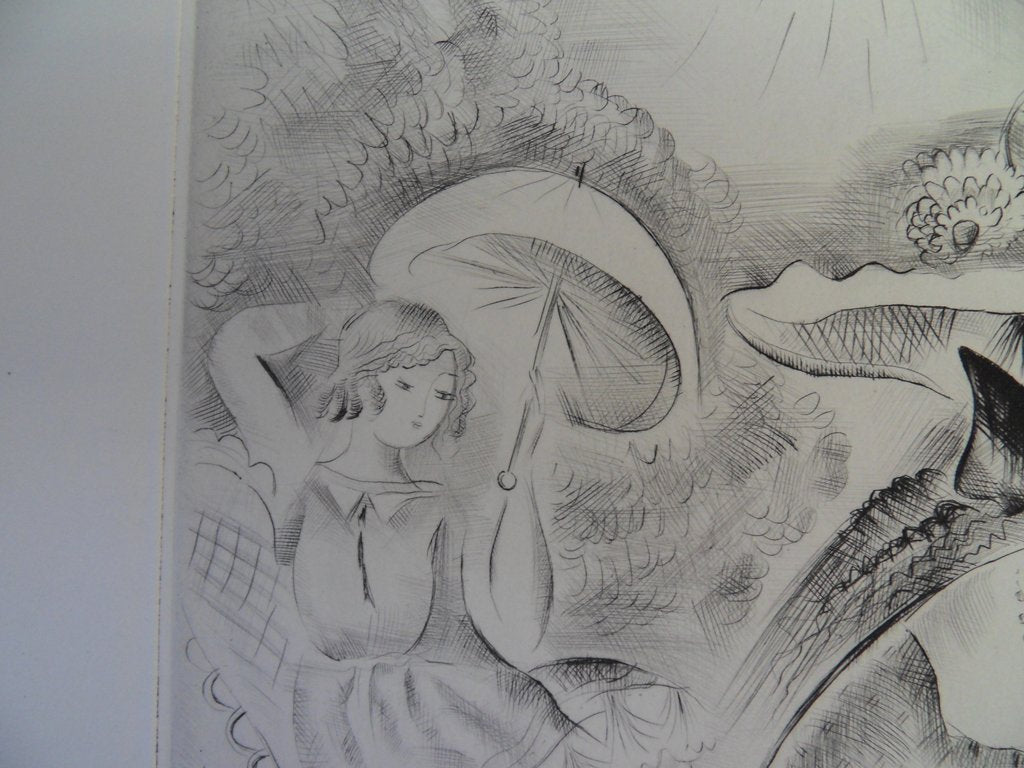 Mily POSSOZ : Les jeunes filles - Gravure originale signée