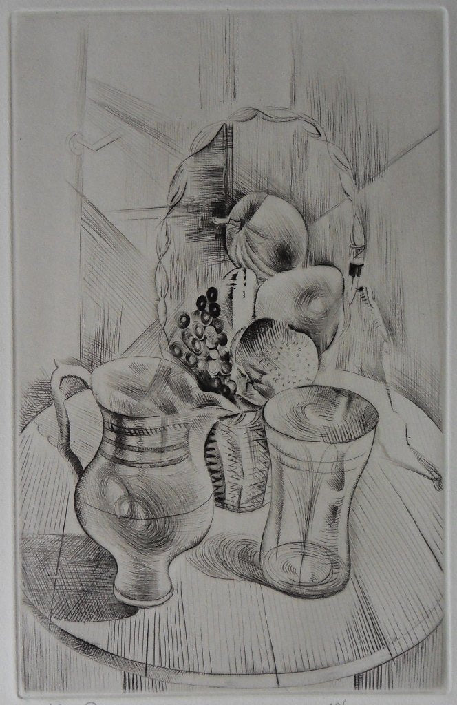 Mily POSSOZ : Nature morte aux fruits - Gravure originale signée