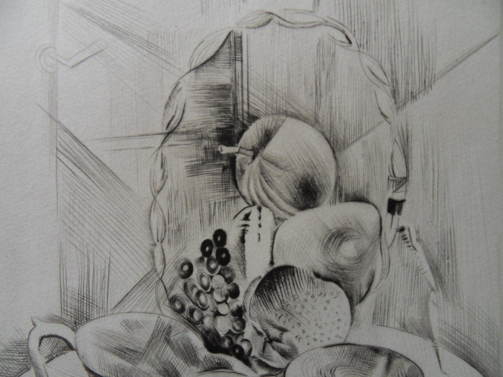 Mily POSSOZ : Nature morte aux fruits - Gravure originale signée