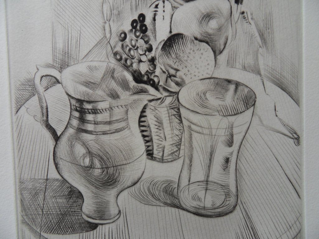 Mily POSSOZ : Nature morte aux fruits - Gravure originale signée