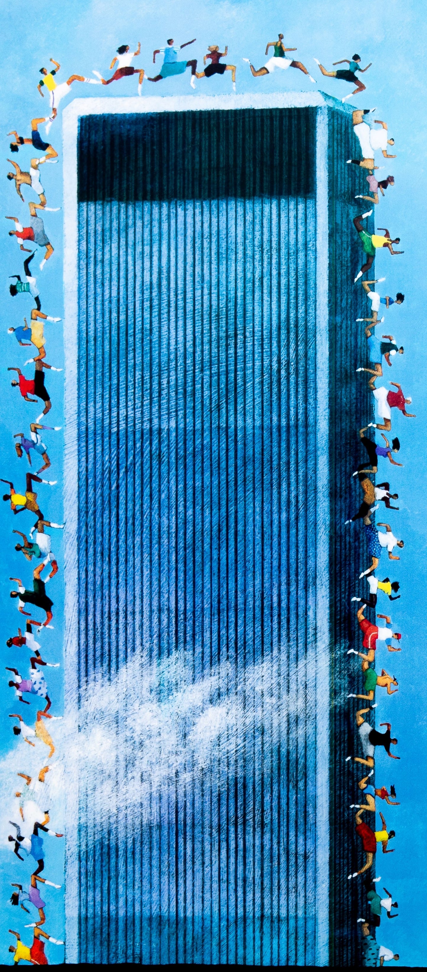 Dave CUTLER : Affiche originale Marathon NYC 1994 (Twin towers)