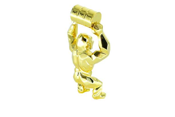 Richard ORLINSKI : Kong Oil Spirit (Gold edition) - Sculpture originale