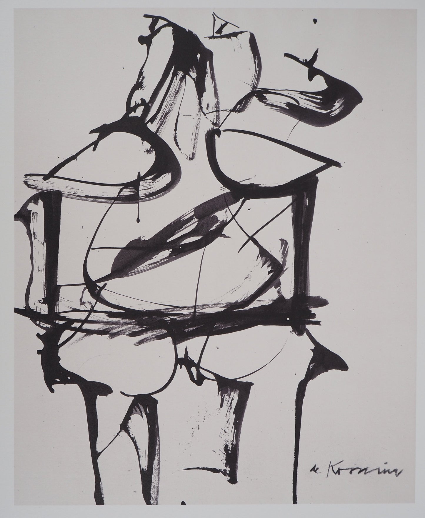 Willem DE KOONING : Femme fauve - Lithographie signée
