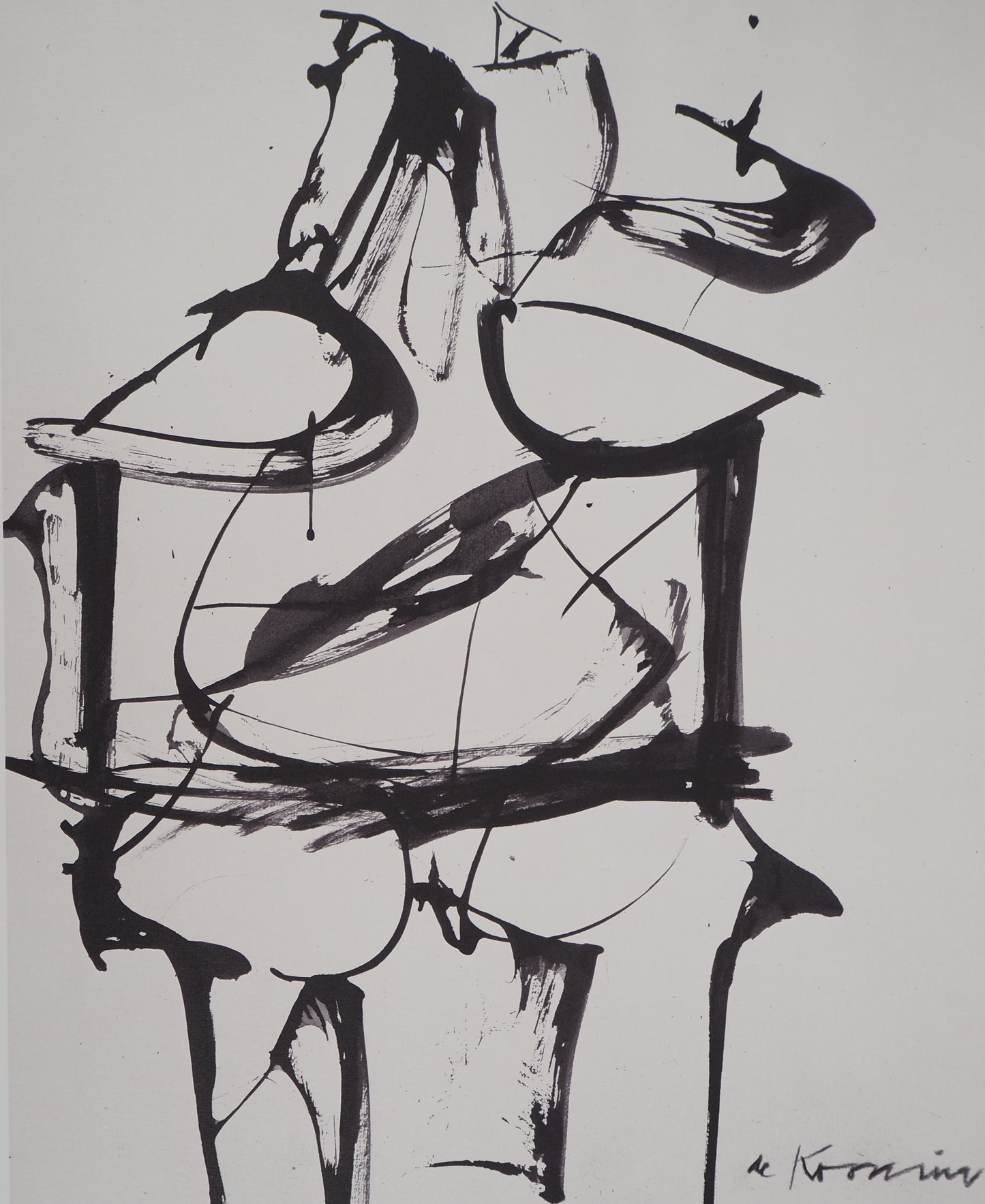 Willem DE KOONING : Femme fauve - Lithographie signée