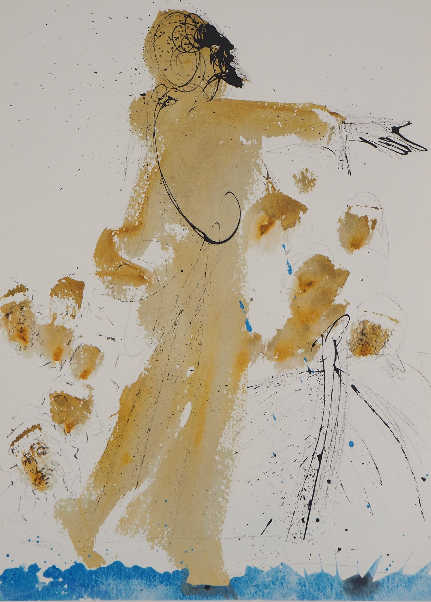 Salvador DALI : Jésus marchant sur l’eau - Lithographie